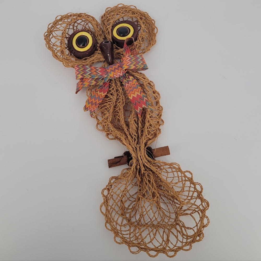 Vintage Midcentury Macrame Owl
